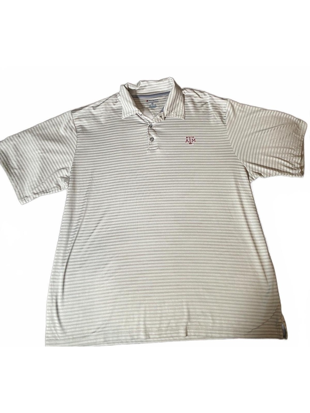 Texas A&M Collared Shirt Champion 2XL Striped Classic Button